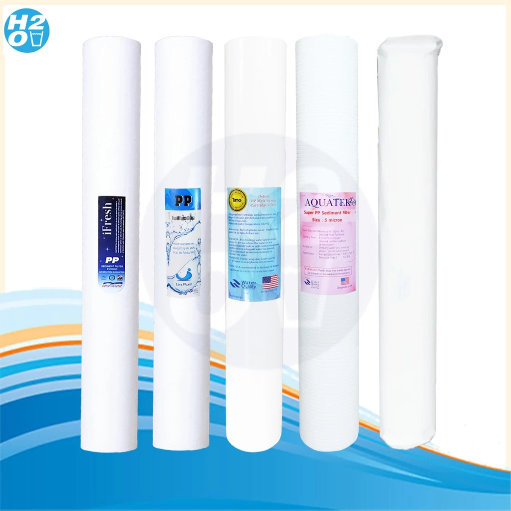 ไส้กรองตู้น้ำหยอดเหรียญ ไส้กรองหยาบ PP ขนาด 20 นิ้ว ยี่ห้อ iFresh Unipure Tema AQUATEK Purtrek USA