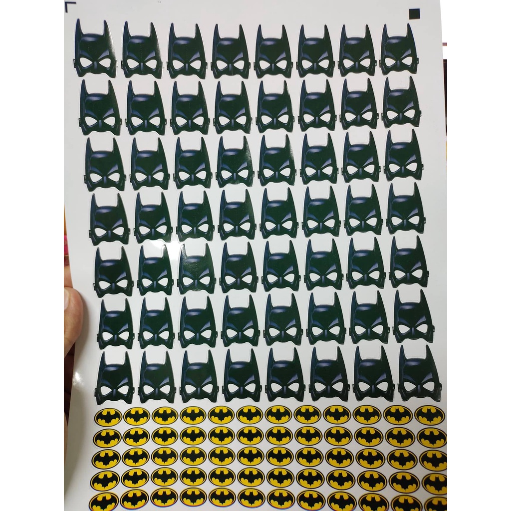 สติ้กเกอร์แบทแมน สติกเกอร์กับตันอเมริกา สไปเดอร์แมน สติกเกอร์ไอร่อนแมน สติกเกอร์ซุปเปอร์แมน ทำเหรียญโปรยทาน