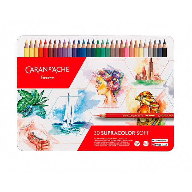 Caran d’ache(คารันดาช)ชุดสีไม้ระบายน้ำ  Supracolor Soft รุ่น 30 ปี กับ 30 เฉดสีใหม่ Limited Edition #3888.830