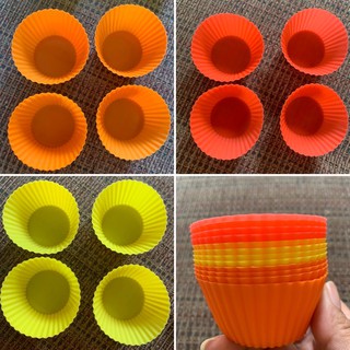 ถ้วยซิลิโคน สำหรับอบขนม ใช้ซ้ำได้ (12 ชิ้น)