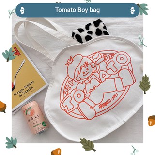 baglover🌻[พร้อมส่ง] Tomato Boy กระเป๋าไดคัททรงไข่ลายน้องมะเขือเทศ