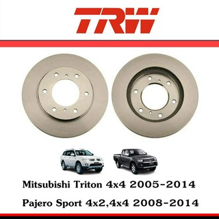 TRW จานเบรคหน้า จานเบรกหน้า จานเบรค จานเบรก Mitsubishi Triton 4x4 ปี 05-14, Pajero 4x2 4x4 ปี 08-14 ไททัล ปาเจโร่ สปอต จ