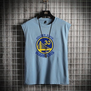 เสื้อกล้ามชายเสื้อแขนกุด Golden State Warriors Curry เสื้อบาสเกตบอล American Training Suit Loose Sports Jersey Runnin