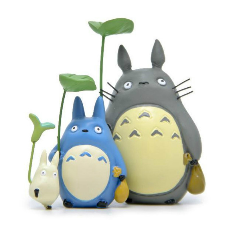 3 ชิ้น/เซ็ตน่ารัก Diy เรซิ่น Totoro ตุ๊กตาภูมิทัศน์ Miniature Figurines Kawaii การ์ตูนสัตว์ Miniature Garden ของเล่นเด็ก