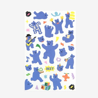 Jelly Bear Sticker - 36 Beet สติกเกอร์หมีจิ๋ว จาก Dailylike ลิขสิทธิ์แท้