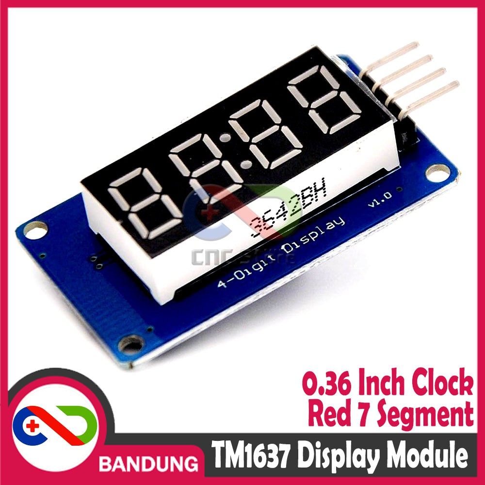 TM1637 โมดูลจอแสดงผลสําหรับ ARDUINO 7 SEGMENT 0.36INCH CLOCK RED 4 DIGIT SEVEN DISPLAY SEGMENT