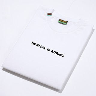 &lt;Charka&gt; เสื้อยืด สกรีน Normal is boring เสื้อยืดแขนสั้น สกรีนลาย เสื้อยืด oversize ผ้า Cotton100%