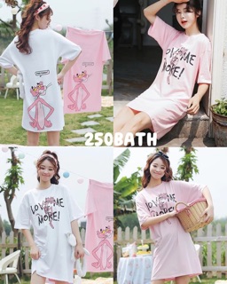 มินิเดรสลาย Pink Panther ทรง oversize น่ารักสุดๆ