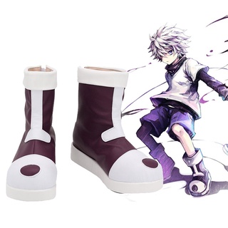 พร้อมส่ง รองเท้าบูทคอสเพลย์ Hunter X Hunter Killua Zoldyck พร็อพสําหรับปาร์ตี้ฮาโลวีน