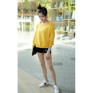 สเวสเตอร์คอปาดแต่งฮู้ดแขนยาว (โค้ดช้อปฟรี 100 บาท)