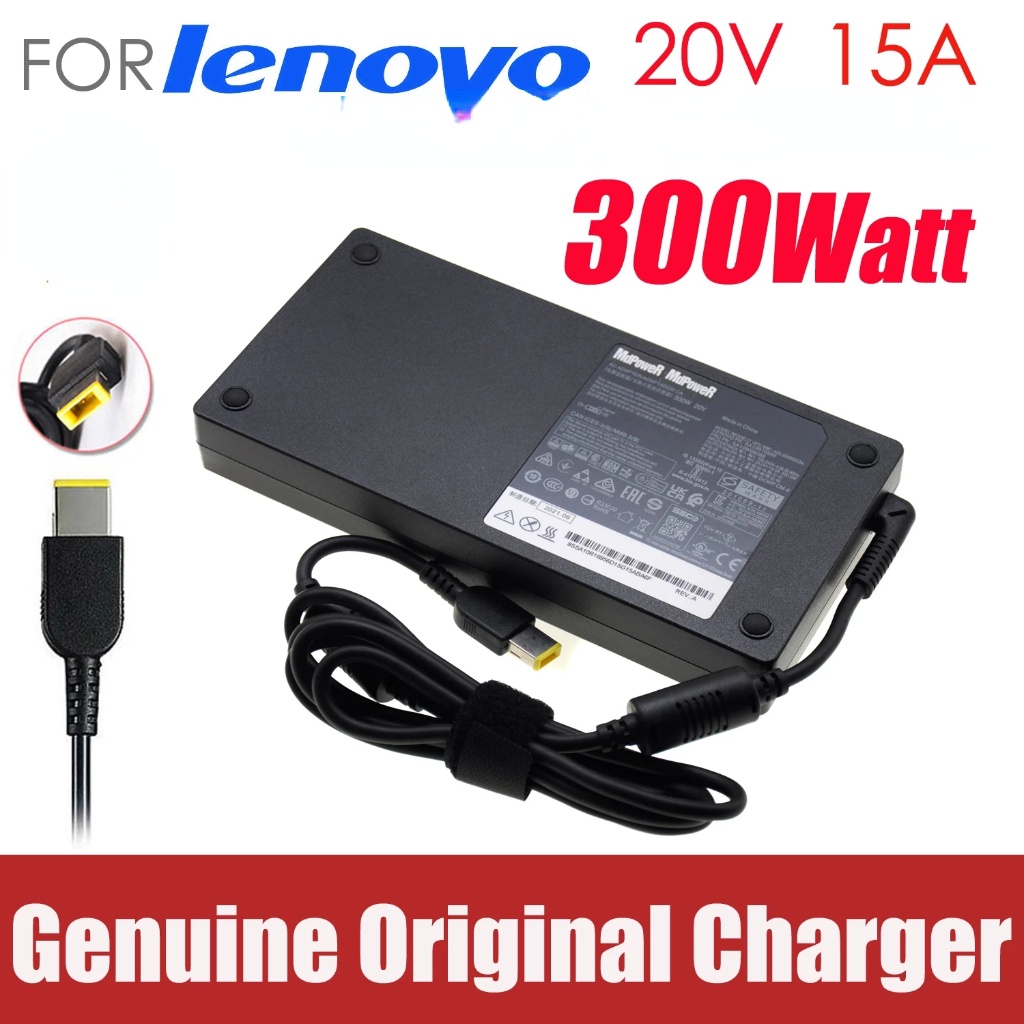 Lenovo 20V 15A 300W แล็ปท็อปอะแดปเตอร์ชาร์จสําหรับ Legion 5 pro R9000P 9000K Y9000K Y9000X
