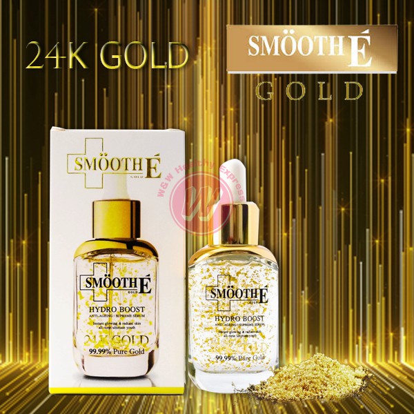 Smooth e gold hydro boost serum 24k gold 99%30 ml สมูทอี เซรั่มทองคำ เซรั่มลดริ้วรอย เซรั่มบำรุงผิว 