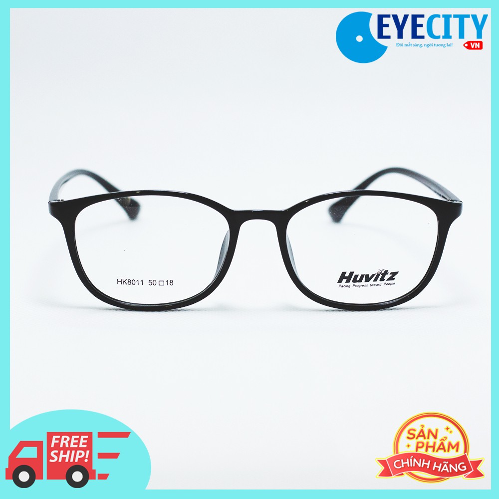 กรอบแว่นตาแฟชั่นเกาหลี HUVITZ พลาสติกสีดํา HK8011 - C1