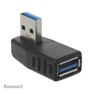 อะแดปเตอร์เชื่อมต่อ Run 90 ツ มุมซ้ายขวา Usb 3.0 A Male To Female สําหรับแล็ปท็อป Pc