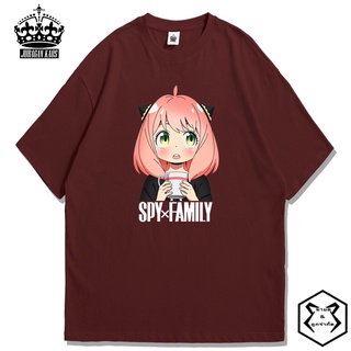 เสื้อยืดแขนสั้น พิมพ์ลายการ์ตูนอนิเมะ Spy X FAMILY ANYA FORGER DRINK สไตล์ญี่ปุ่น สําหรับผู้ชาย และผู้หญิง