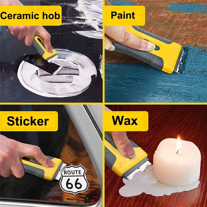 2 Razor Scrapers + 40 Blades Scraping Tool Car Window Glass Sticker Viny Film Tool Label Glue