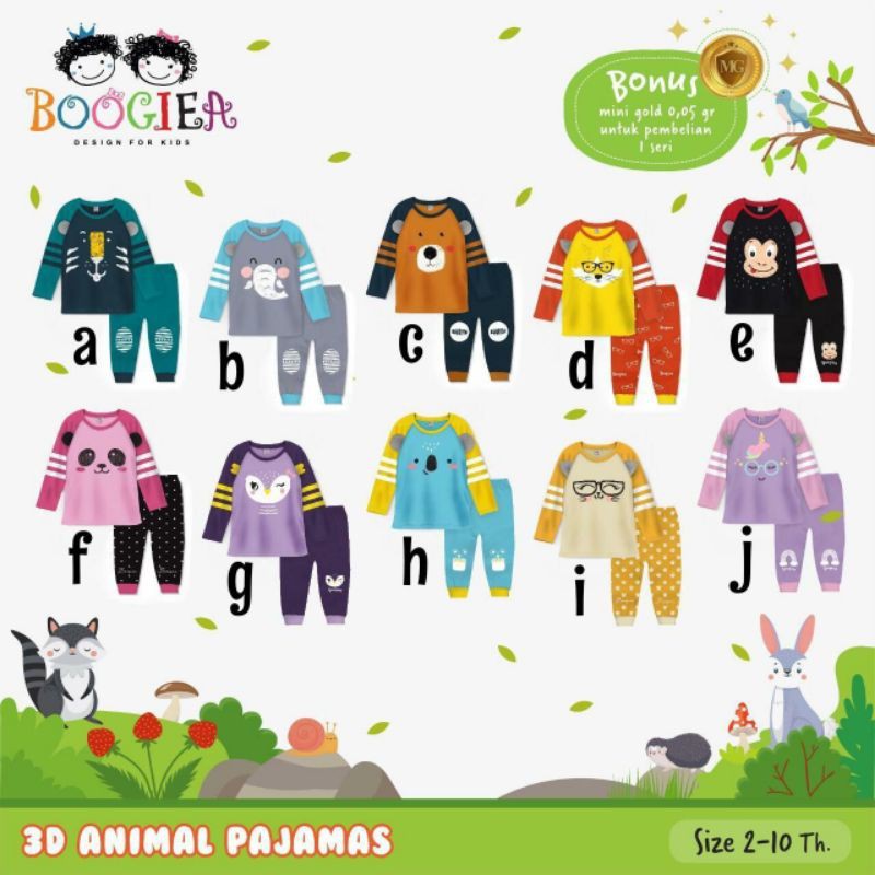 BOY&GIRL 3D ANIMAL PAJAMAS BY BOOGIEA