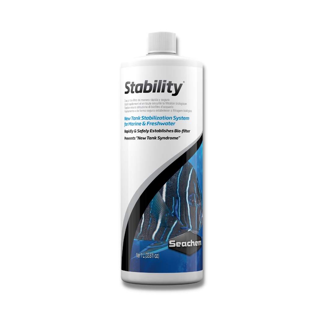 [1-4 ลิตร] Seachem Stability - น้ำยาสำหรับเริ่มตั้งตู้ใหม่ ให้ตู้เซ็ตตัวเร็วขึ้น หรือใช้เมื่อเปลี่ยนน้ำ