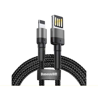 Baseus สายชาร์จ ios USB เสียบได้ 2 ฝั่ง สายถัก ชาร์จไว 2.4A ใช้สำหรับ ios