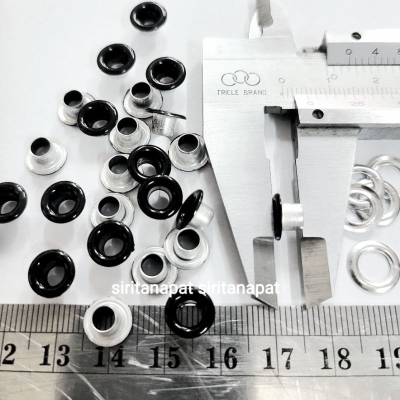 ปลีก/ส่ง ตาไก่ อลูมีเนียม รู 5 มิล พร้อมแหวน ไม่ขึ้นสนิมจ้า ดุจ 20ชุด