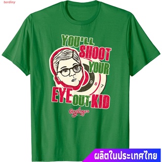 terdiny เสื้อยืดผู้ชายและผู้หญิง A Christmas Story Youll Shoot Your Eye Out T-Shirt Mens Womens T-shirts