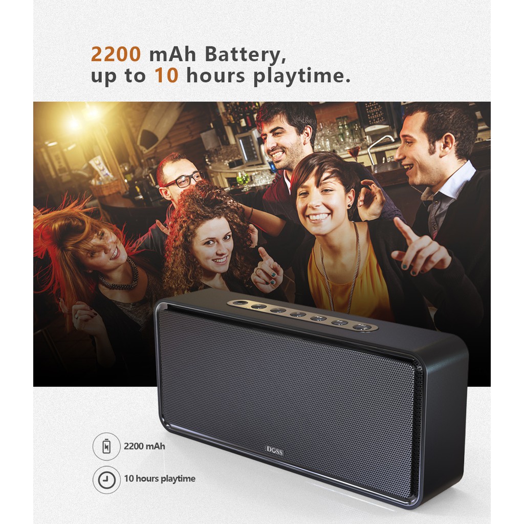ลำโพงคอมพิวเตอร์ DOSS SoundBox XL Portable Sound Box Bluetooth Speaker