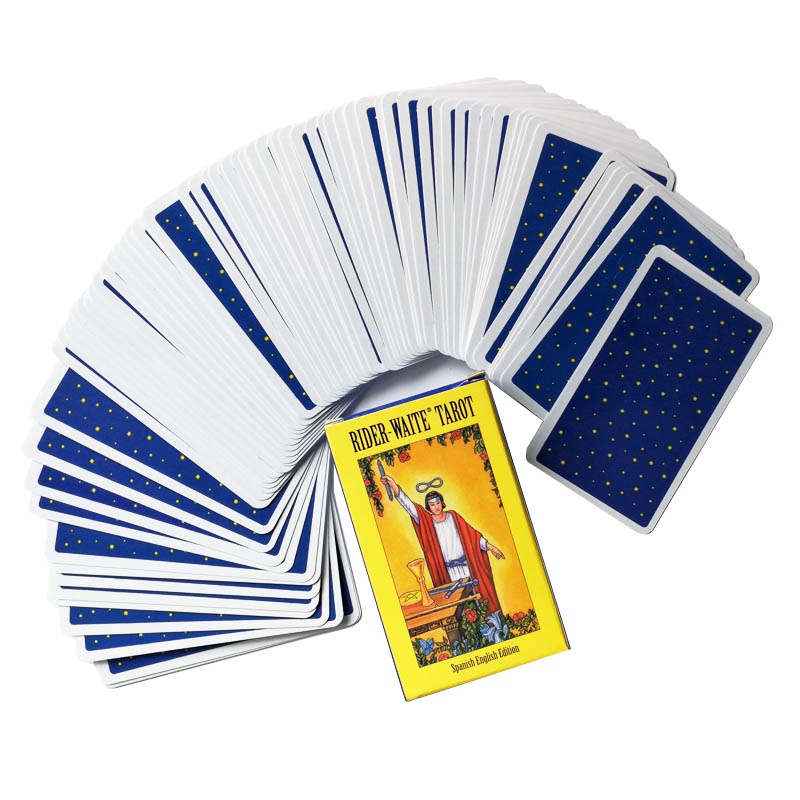 Spanish English version Rider Wait Tarot deck divination fate playing
