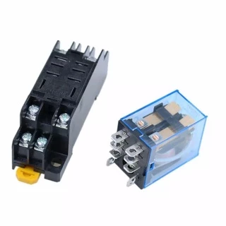 ถูกสุด ได้ทั้งชุด ชุดรีเลย์ LY2NJ 12vdc 24vdc 220V AC Coil รีเลย์ 8 Pins 10A 240VAC LY2 HH62P JQX-13F PTF08A ฐานซ็อกเก็ต
