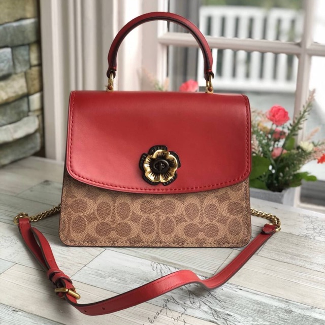 Coach Parker Top Handle in Signature Canvas Shopee Thailand