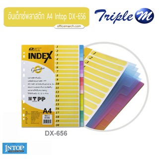 อินเด็กซ์พลาสติก A4 20 หยัก Intop DX-656