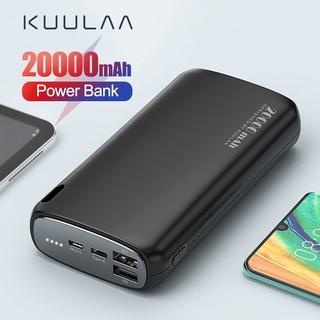 Kuulaa พาวเวอร์แบงค์ 26800mAh USB Type C PD ชาร์จเร็ว 3.0 สีมาการอง หลากสี