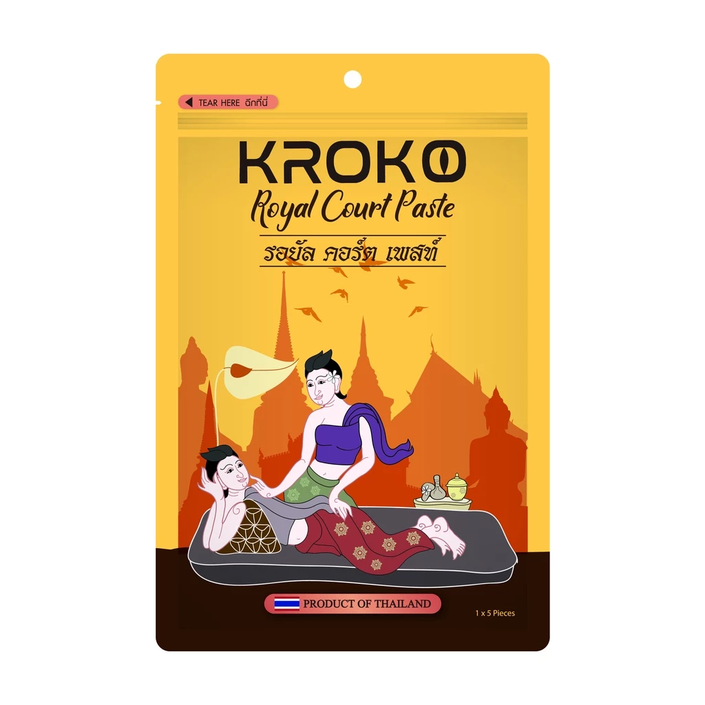 KROKO ROYAL COURT PASTE แผ่นแปะแก้ปวดเมื้อ แผ่นแปะบรรเทาอาการปวด แผ่นแปะแก้ปวด ปวดเมื้อยร่างกาย