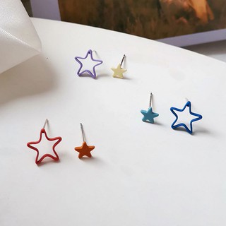 #พร้อมส่ง# S925ก้านเงิน sliver ต่างหูดวงดาว สไตล์น่ารักหวาน เครื่องประดับ earring Jewelryสำหรับผู้หญิง