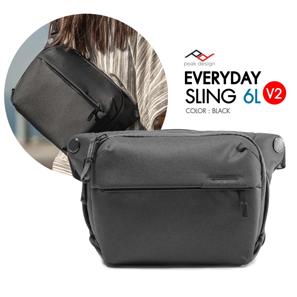 Peak design Everyday Sling 6L v2 - Black ประกันศูนย์