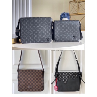พรี​ Lv louis vuitton District Messenger กระเป๋าสะพาย กระเป๋าสะพายข้าง กระเป๋าแฟชั่นผู้ชาย​