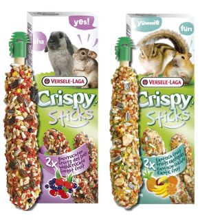 ขนมกระต่าย หนูแฮมสเตอร์ กระรอก และสัตว์ฟันแทะ  Crispy Sticks Rabbit/Hamsters/Squirrels Exotic Fruit