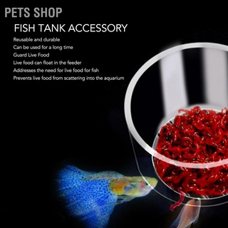 Pets Shop ถ้วยให้อาหารปลา กุ้ง หนอน แบบใส ขนาดเล็ก สีแดง สําหรับตู้ปลา