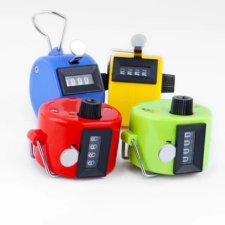 มือถือ Tally Counter 4 หลักจํานวน Mechanical คู่มือนับ Finger Clicker