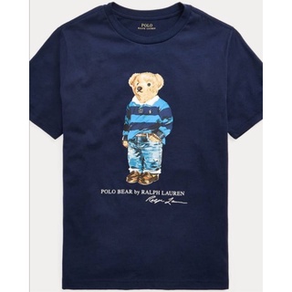 เสื้อยืดสีขาวHH ส่งฟรี! สีใหม่เสื้อยืดน้องหมีลายมาใหม่ น่ารักมากๆ Polo Bear ผ้าดีใส่สบาย (Boy size 8-20) เสื้อยืดคอกลมS-