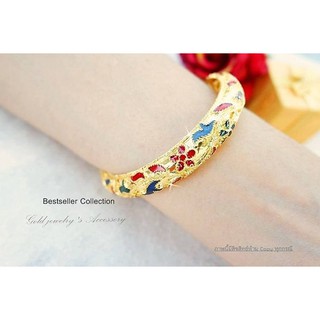 Gold Bangle สร้อยข้อมือทองงานลงยา งานสวยมากกกกก