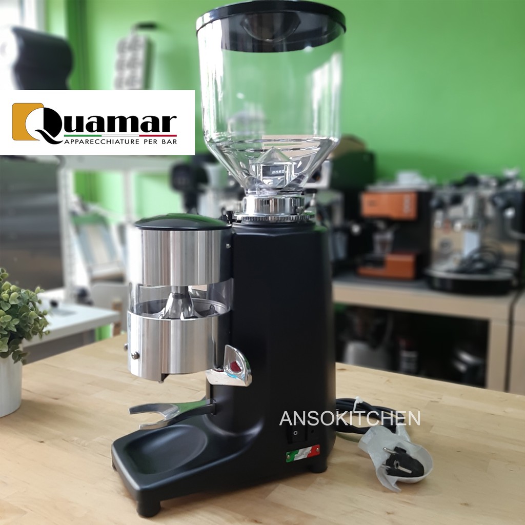 Quamar M80 TOP สีดำ เครื่องบดเมล็ดกาแฟ ขนาดกลาง 420 วัตต์ จากอิตาลี Coffee Grinder เครื่องบดกาแฟ