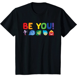 เสื้อยืดผ้าฝ้ายพรีเมี่ยม เสื้อยืด พิมพ์ลาย Disney Pixar Inside Out You สีรุ้ง