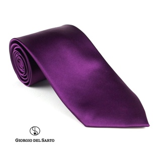 Giorgio Del Sarto Satin Necktie Purple เนคไทผ้าซาตินสีม่วง