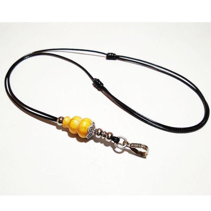 สร้อยพระเชือกเคลือบเงา ขั้นน้ำเต้าไม้สนนอก แต่ง สแตนเลสแท้ งานสวยราคาถูก - รูปที่ 3