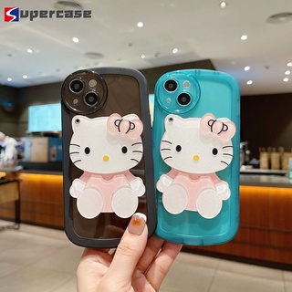 เคสโทรศัพท์มือถือ TPU แบบนิ่ม ลายการ์ตูนคิตตี้ มีกระจก สําหรับ Huawei Y7P Honor Magic 5 Lite 30 Pro 80 GT 4 View 40