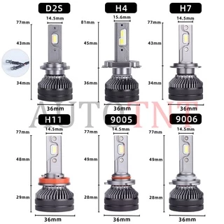 K5C 110W H7 H4 หลอดไฟ Led ไฟหน้ารถยนต์ H11 Hb3 9005 Hb4 9006 9012 D2H D2S D2R D4S D4R Canbus 2ชิ้น