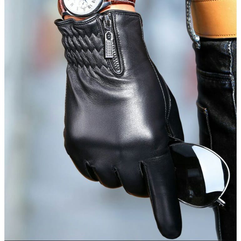 ถุงมือหนังรถจักรยานยนต์ Autoblack ถุงมือหนังเต็มรูปแบบ