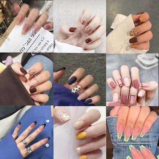 【Jingjie】สวย ชิ้นเล็บ เล็บปลอม น่ารัก สีสันสดใส เล็บ 24 ชิ้น