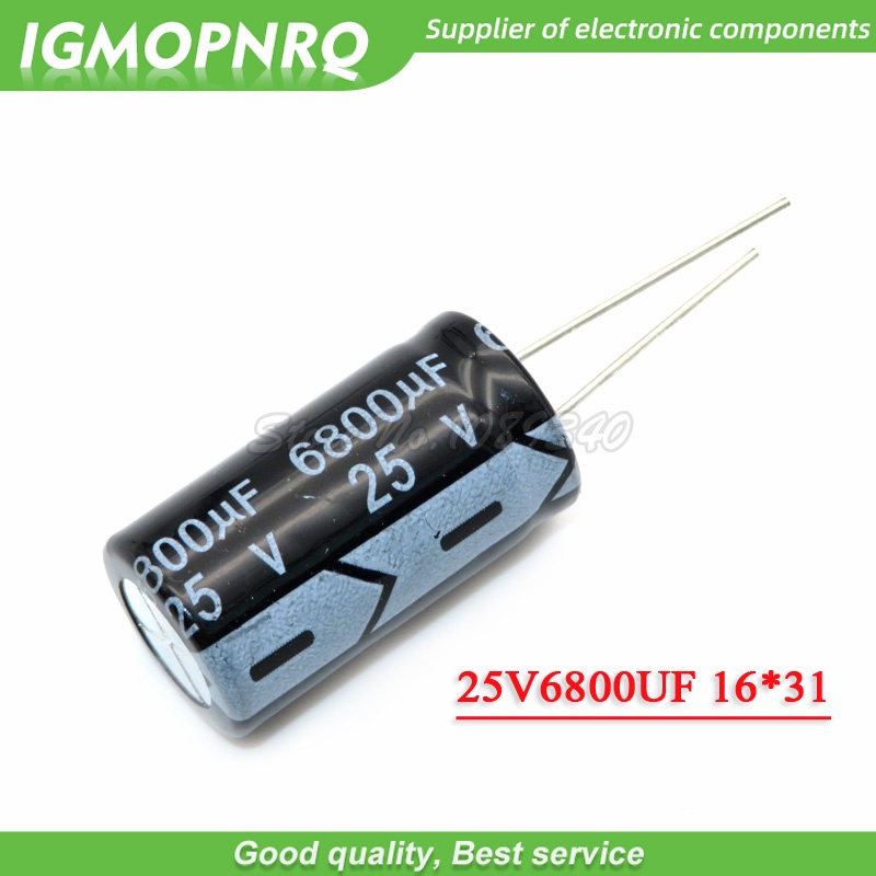 10PCS 25v6800uf 6800uf25v 16*31 25v 6800uf 16x31 Electr Electr Electrolytic capacitor 25V6800UF
