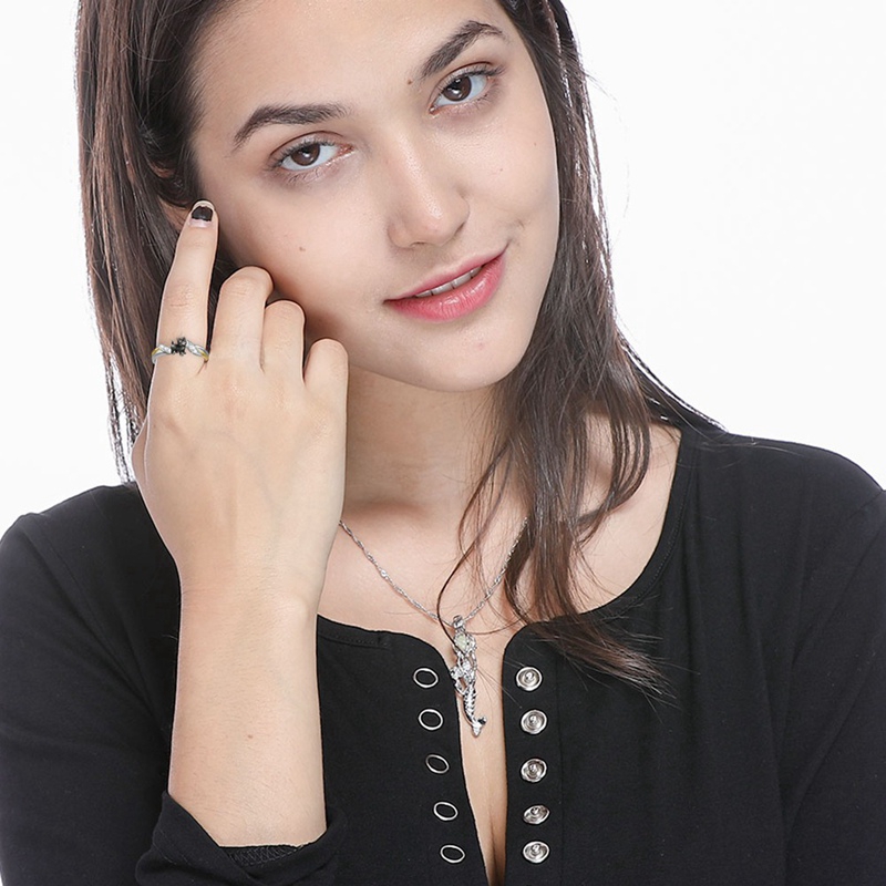 I Love Kitty Silver Romance White Diamond Rings Cute Bear Cat Ring ...